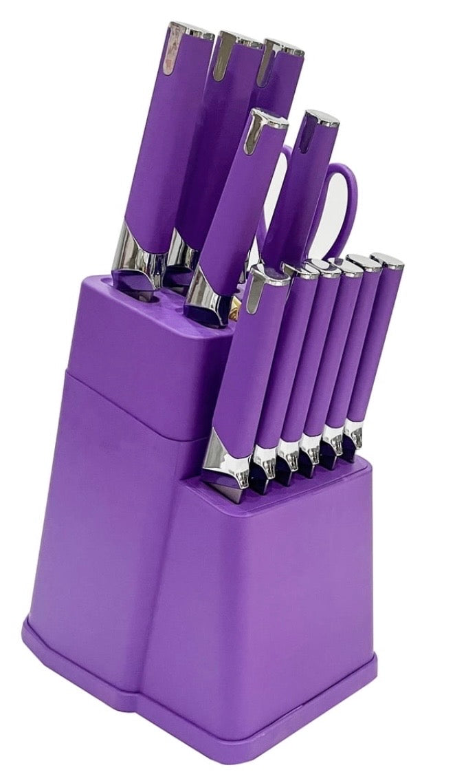 custom kitchen knife set Purple